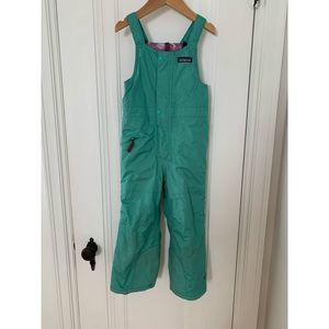 Patagonia Snow Pile Bib Size 4T Fresh Teal